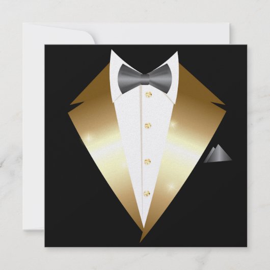 Tuxedo Black Cravate événement INVITATION (Devant)