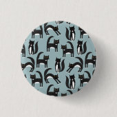 Tuxedo Black en White Cats Ronde Button 3,2 Cm (Voorkant)