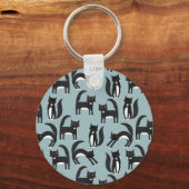Tuxedo Black en White Cats Sleutelhanger (Voorkant)