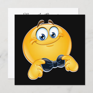 Tuxedo Black Stropdas Event INVITATION Kaart