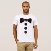 Tuxedo Bow Cravate MENS T-shirts (Devant entier)