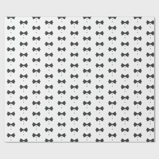 Tuxedo Bow Stropdas & Buttonnen Patroon Zwart ID10 Cadeaupapier (Vlak)