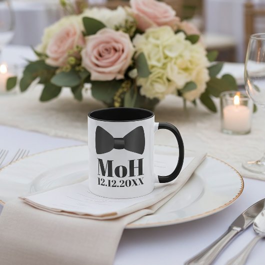 Tuxedo Bow Stropdas Man of Maid of Honor Mok