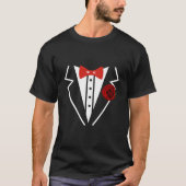 Tuxedo Bruiloft Fake Tux Bachelor Prom Bruiloft T-shirt (Voorkant)