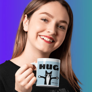 TUXEDO CAFÉ ART CAFÉ MUG, PANDA KITTY CARTOON MUG