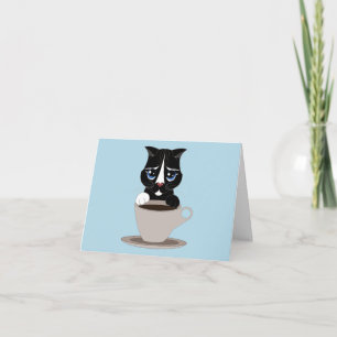 TUXEDO CAFÉ CAT CARTES DE REMARQUE ART CAT