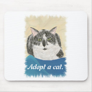 Tuxedo Cat Adopteer een kat promotie muis pads Muismat