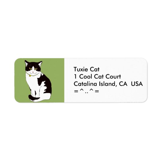 Tuxedo Cat-Adresetiketten Etiket (Voorkant)
