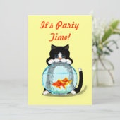 Tuxedo Cat avec invitation au poisson (Debout devant)