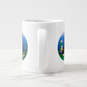 Tuxedo Cat avec Mug de fleurs (Dos)