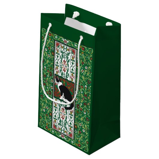 Tuxedo Cat Baroque Klein Cadeauzakje (Achterkant Gekanteld)