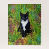 Tuxedo Cat Black and White Cat Pop Art Puzzle Legpuzzel (Verticaal)