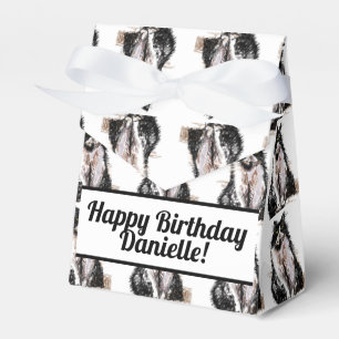 Tuxedo Cat Black Birthday Cats Cake Favor Box Bedankdoosjes