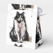 Tuxedo Cat Black Birthday Cats Cake Favor Box Bedankdoosjes (Achterkant)