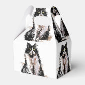 Tuxedo Cat Black Birthday Cats Cake Favor Box Bedankdoosjes (Achterkant)