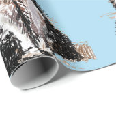 Tuxedo Cat Black en White Cats Blue Lovers Cadeaupapier (Rol Hoek)