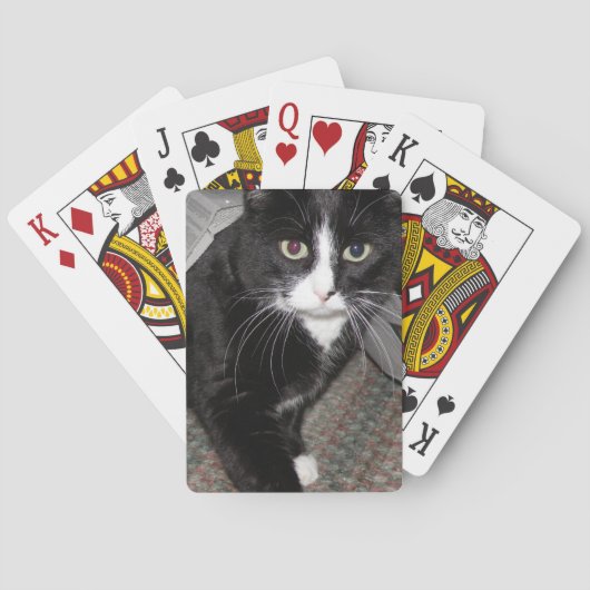 Tuxedo Cat Black en White Pokerkaarten (Achterkant)