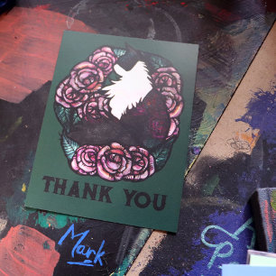 Tuxedo Cat Black en witte katten Briefkaart