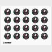 Tuxedo Cat Black en witte katten Ronde Sticker (Vel)