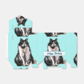 Tuxedo Cat Black White Cats Birthday Cake Bedankdoosjes (Uitgevouwen)