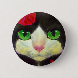 TUXEDO CAT-BUTTON RONDE BUTTON 5,7 CM