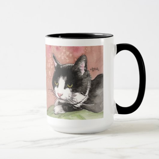 Tuxedo Cat Coffee Mok (Rechts)