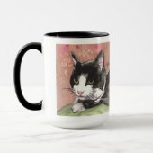 Tuxedo Cat Coffee Mok (Links)