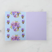 Tuxedo Cat Cute Funny Floral Happy Birthday-kaart Kaart (Binnen)