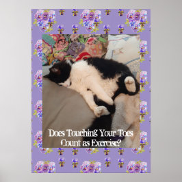 Tuxedo Cat Cute Funny Toes Cats Poster
