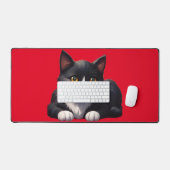 TUXEDO CAT CUTE Mat bureau (Clavier et souris)