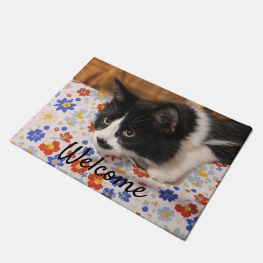 Tuxedo Cat Deurmat (Schuin)