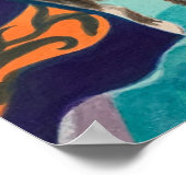 Tuxedo Cat en geborduurde gordijnen Poster (Hoek)