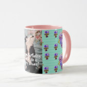 Tuxedo Cat Funny Happy Dance Anniversaire Mug Aqua (Devant droit)