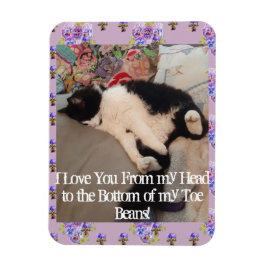 Tuxedo Cat Funny Love You Citate cats Magnet Magneet