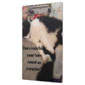 Tuxedo Cat Funny Quote Zwart en Witte Katten Meisj Klembord (Links)
