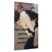 Tuxedo Cat Funny Quote Zwart en Witte Katten Meisj Klembord (Rechts)