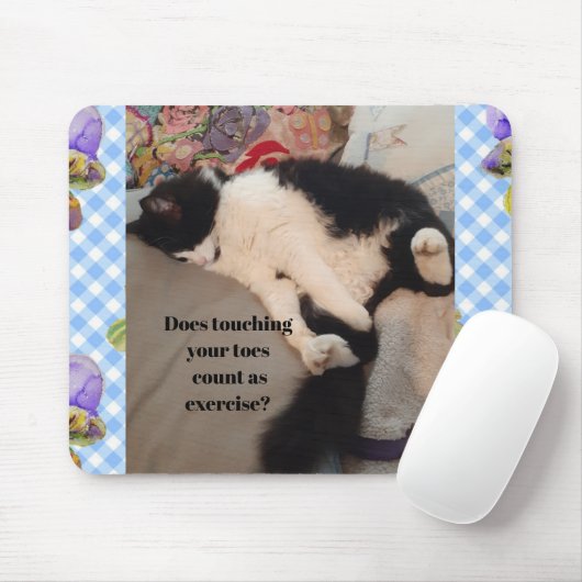Tuxedo Cat Funny Quote Zwart en Witte Katten Meisj Muismat (Met muis)
