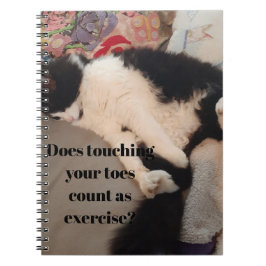 Tuxedo Cat Funny Quote Zwart en Witte Katten Meisj Notitieboek