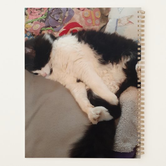 Tuxedo Cat Funny Quote Zwart en Witte Katten Meisj Planner (Achterkant)
