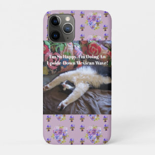 Tuxedo Cat Funny Schattige doet een Mexican Wave Q iPhone 11 Pro Hoesje