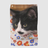 Tuxedo Cat Golfhanddoek (Voorkant)