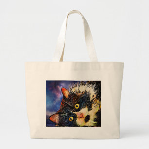 Tuxedo Cat Grote Tote Bag