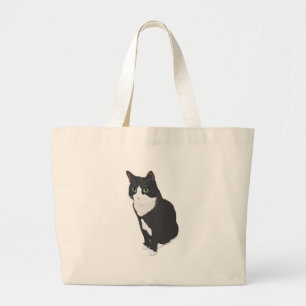 Tuxedo Cat Grote Tote Bag
