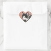 Tuxedo Cat Hart Sticker (Tas)