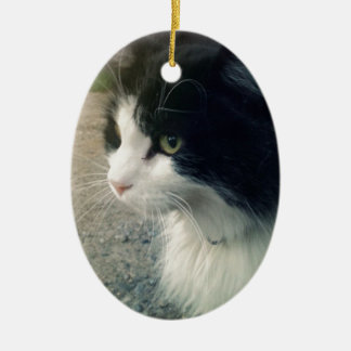 Tuxedo Cat Keramisch Ornament