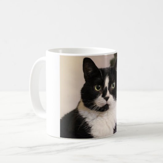 Tuxedo Cat Kerstmis Mok (Voorkant links)