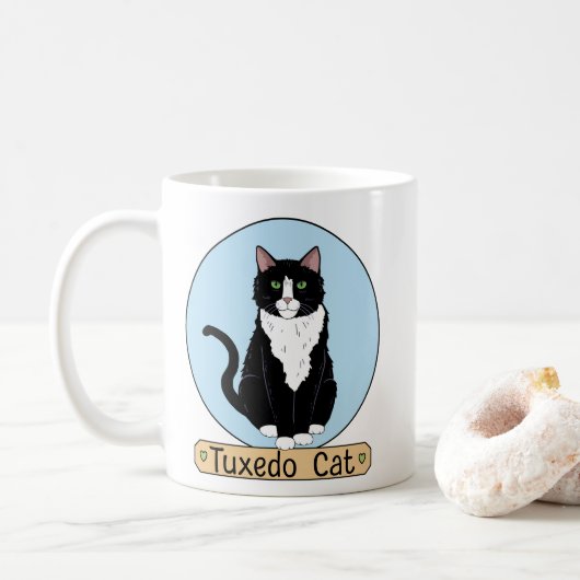 Tuxedo Cat Koffiemok (Met donut)