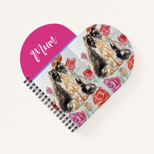 Tuxedo Cat Leuke Katten Zwart Wit Mum Moederdag Notitieboek (Voorkant)