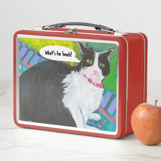 Tuxedo Cat lunch box (En situation)