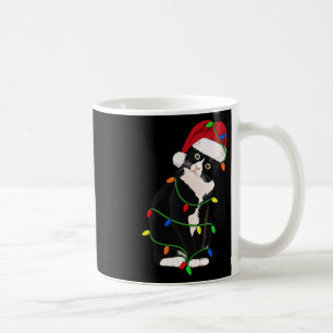 Tuxedo Cat Meow Santa Tuxie kerstboomverlichting Koffiemok